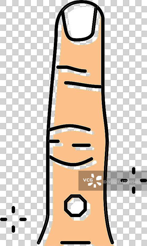 手指穿刺彩色图标图片素材