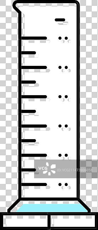 刻度量筒工程师彩色图标图片素材