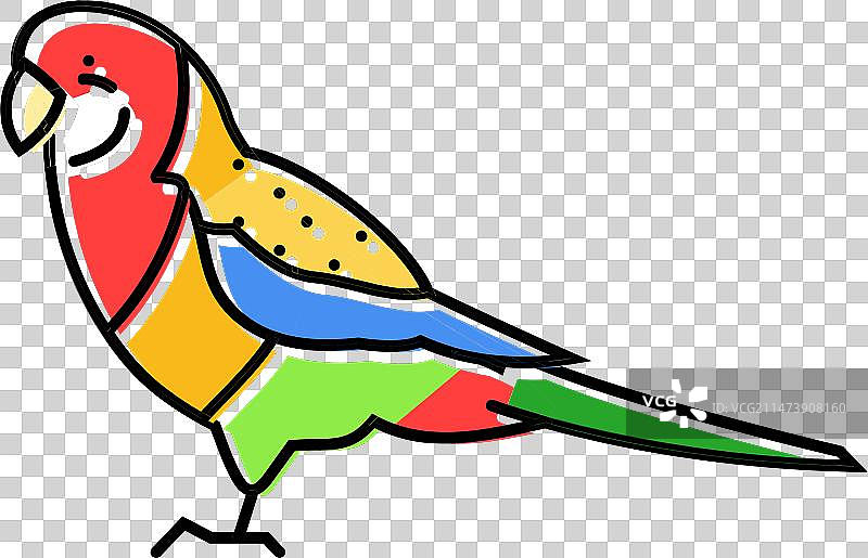 东玫瑰鹦鹉颜色图标图片素材