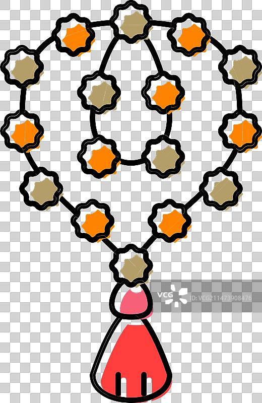金刚菩提珠彩色图标图片素材