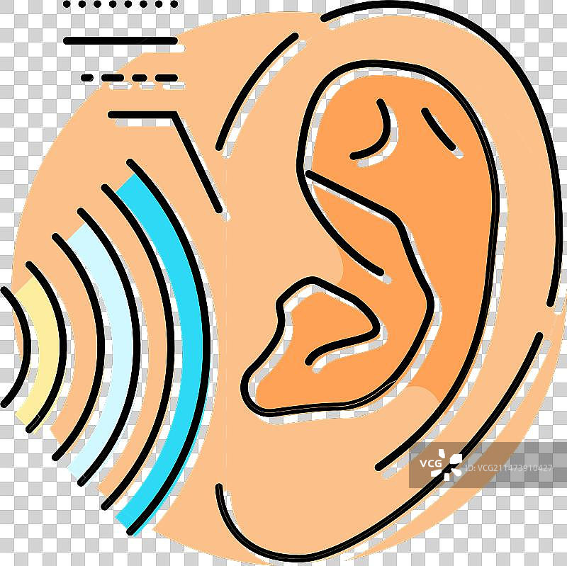 听力测试听力学家医生彩色图标图片素材