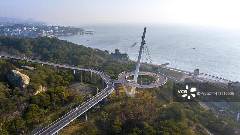 厦门山海步道盼归塔图片素材