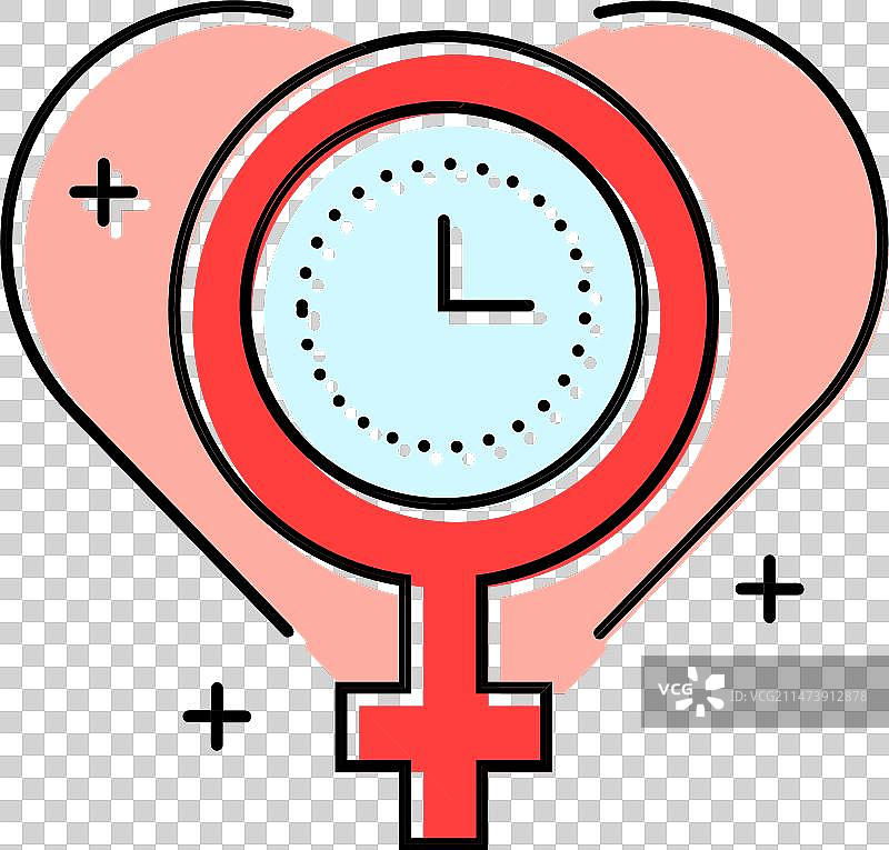 更年期护理妇科医生彩色图标图片素材