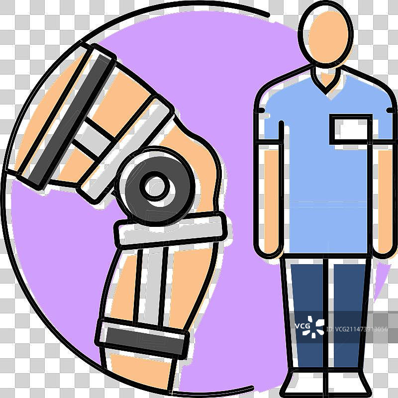 骨科技术员彩色图标图片素材