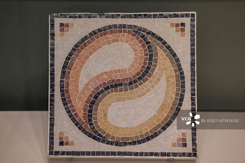 中央礼品文物管理中心突尼斯马赛克镶嵌画太极图图片素材