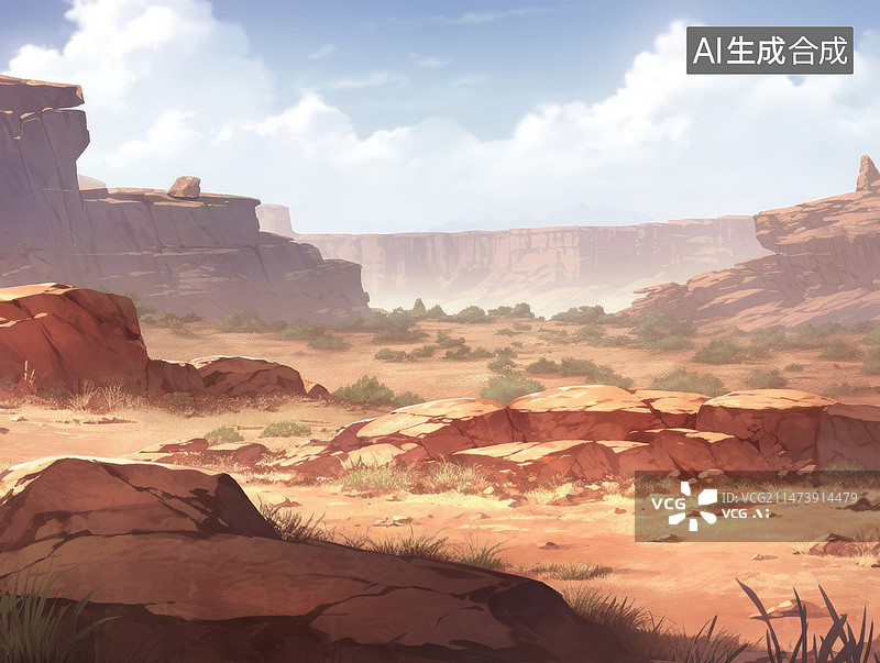 【AI数字艺术】荒漠风光图片素材