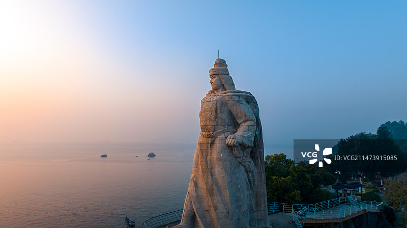 厦门鼓浪屿郑成功石像图片素材