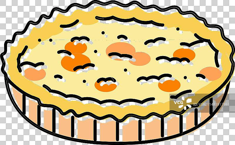 洛林乳蛋饼法式料理彩色图标图片素材