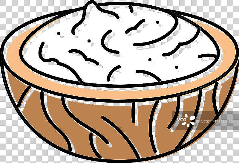 希腊酸奶黄瓜酱美食彩色图标图片素材