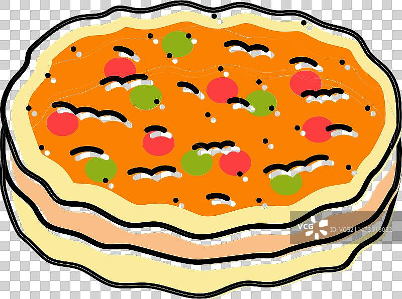 土耳其烤肉比萨彩色图标图片素材