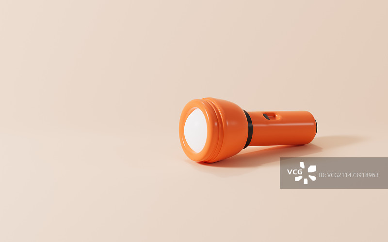 卡通手电筒模型3D渲染图片素材