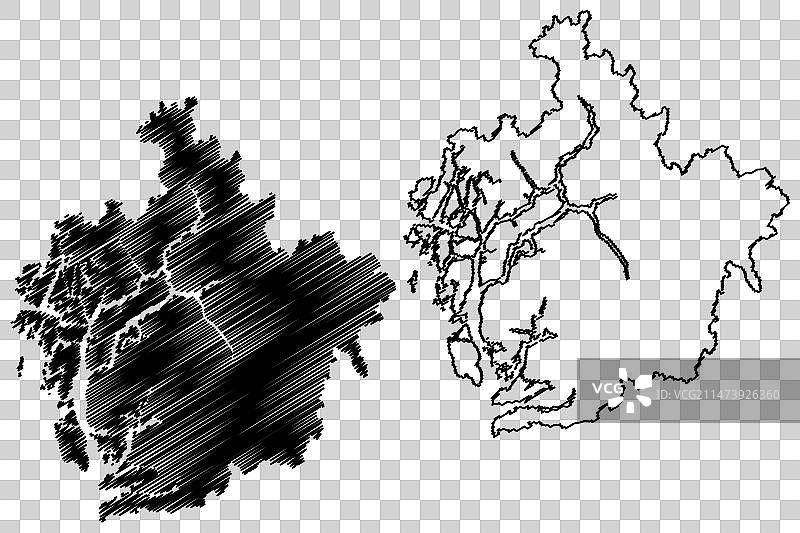 加拿大不列颠哥伦比亚省中央海岸区域图图片素材