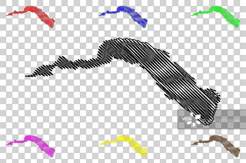 挪威奥普斯特林湖地图图片素材