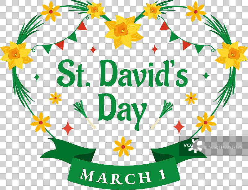 3月1日圣大卫节和威尔士龙图片素材