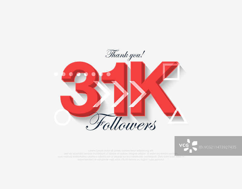 现代设计感谢关注3.1万粉丝banner图片素材