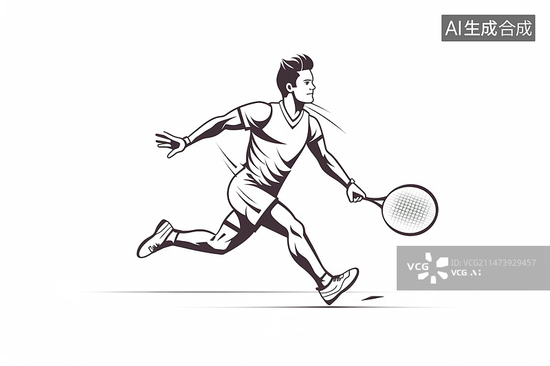 【AI数字艺术】网球运动图标设计图片素材