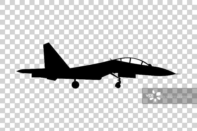 苏-27战斗机简约图标图片素材