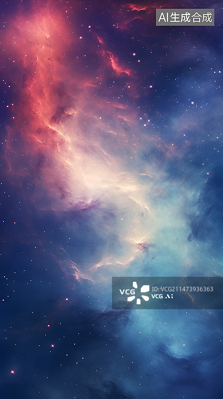 【AI数字艺术】梦幻星云插画图片素材