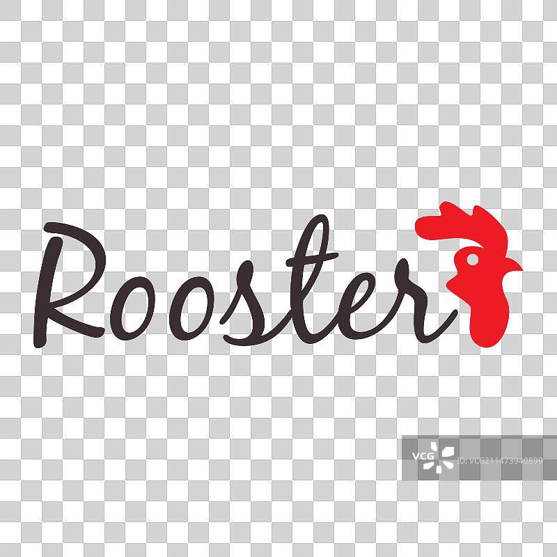 公鸡字体标志设计图片素材