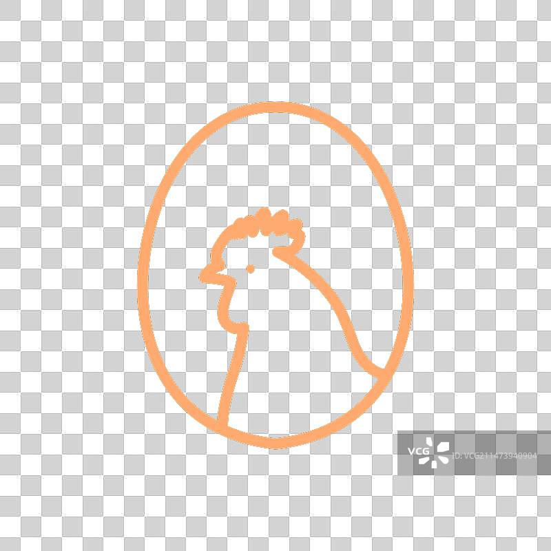 母鸡线性logo设计图片素材