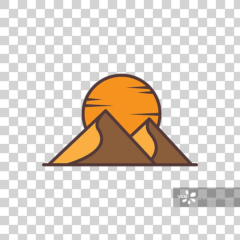 荒漠山logo设计图图片素材