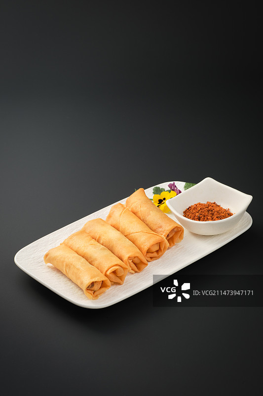 炸春卷图片素材