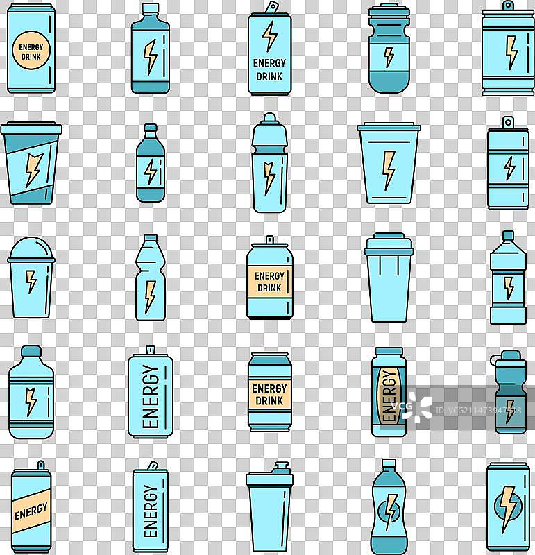 能量饮料彩色图标图片素材