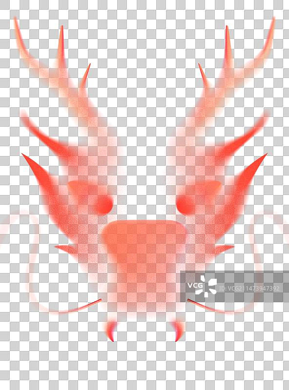 弥散风渐变龙年春节龙头插画素材图片素材