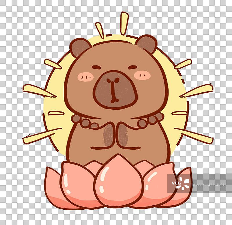 佛系卡皮巴拉图片素材