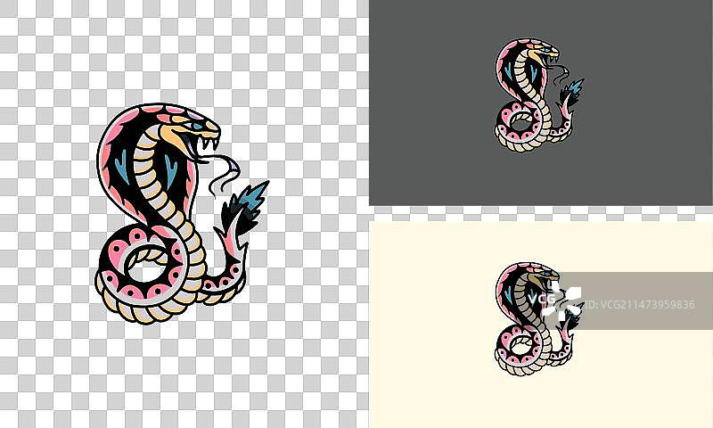 眼镜王蛇吉祥物设计图片素材