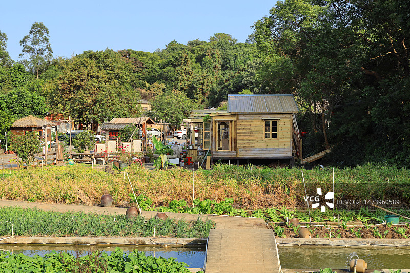 广东惠州罗浮山清水湖农庄图片素材