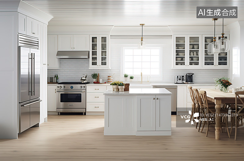 【AI数字艺术】现代风格厨房厨房图片素材