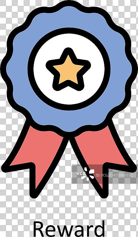 奖励填充轮廓图标设计图片素材