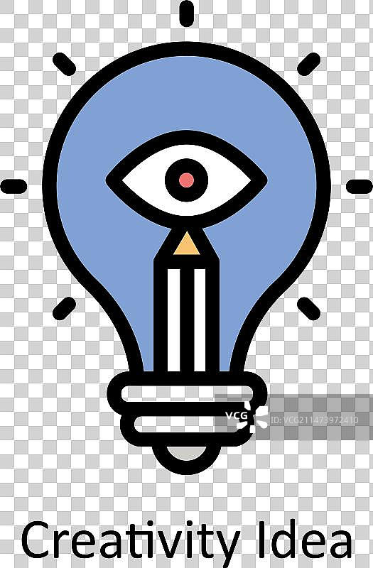 创意想法轮廓图标设计图片素材