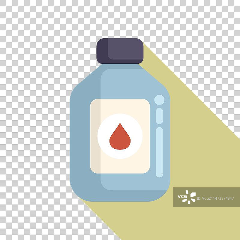 染发剂瓶滴落图标扁平风格图片素材