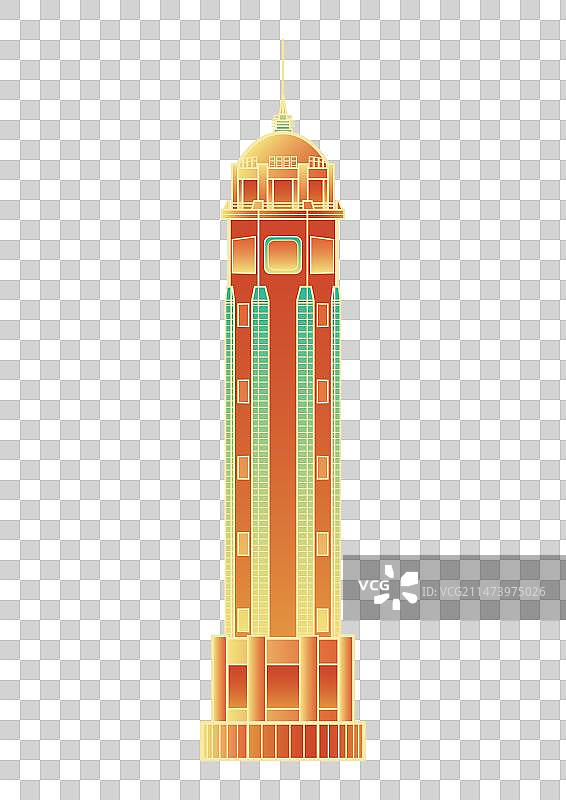 重庆解放碑矢量插画元素图片素材