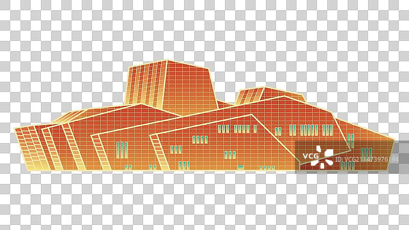 重庆大剧院矢量插画元素图片素材