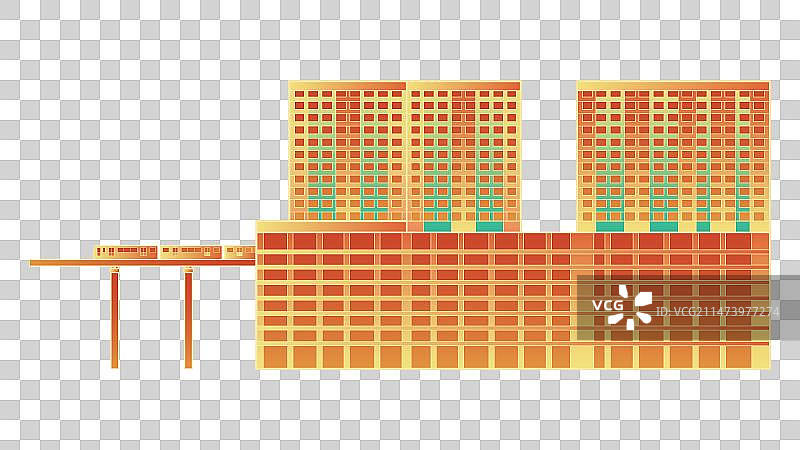 重庆李子坝矢量插画元素图片素材