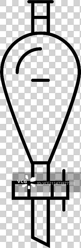 分液漏斗化学玻璃器皿实验室线性图标图片素材