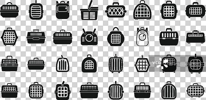 猫咪笼子图标合集图片素材