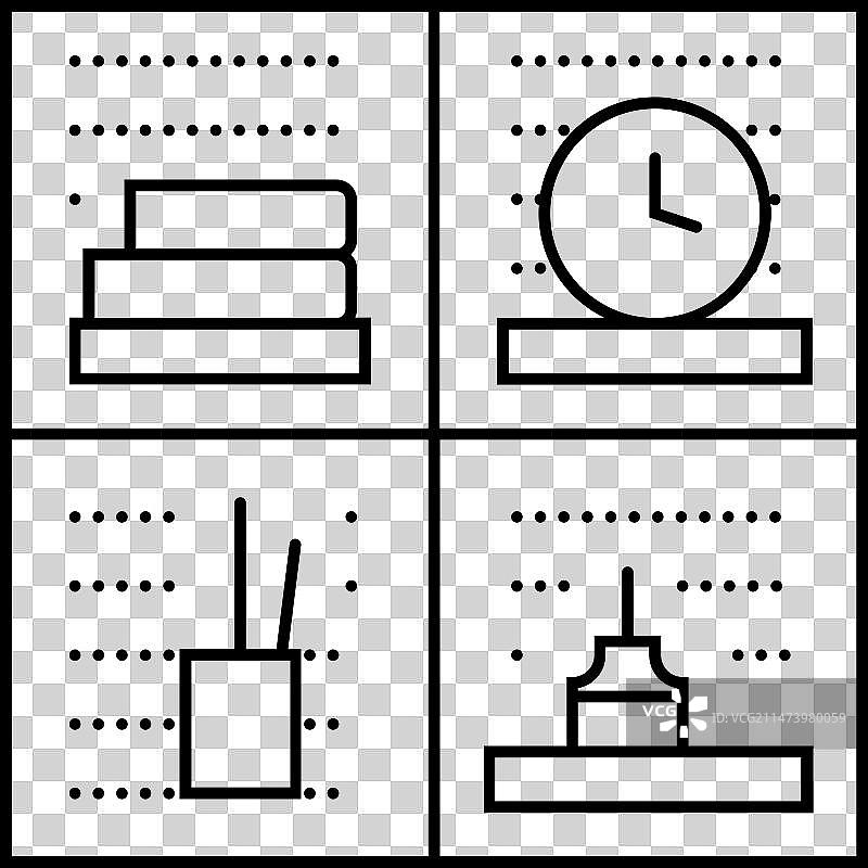 儿童卧室挂板线条图标图片素材