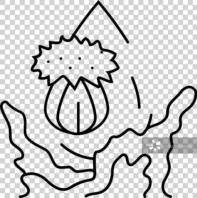 红花籽油液体黄色线条图标图片素材