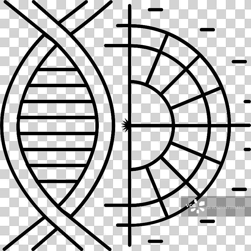 遗传密码生物化学线条图标图片素材