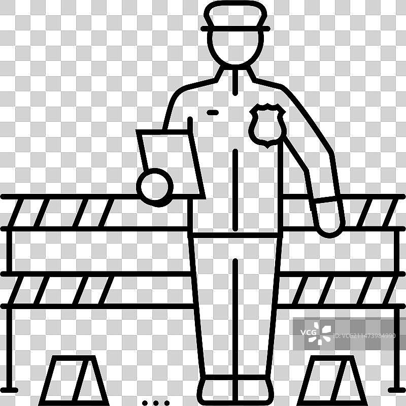 刑事调查线性图标图片素材