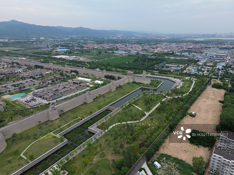 航拍山西太原古县城图片素材