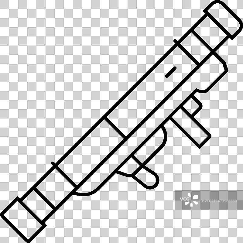 火箭筒武器战争线条图标图片素材