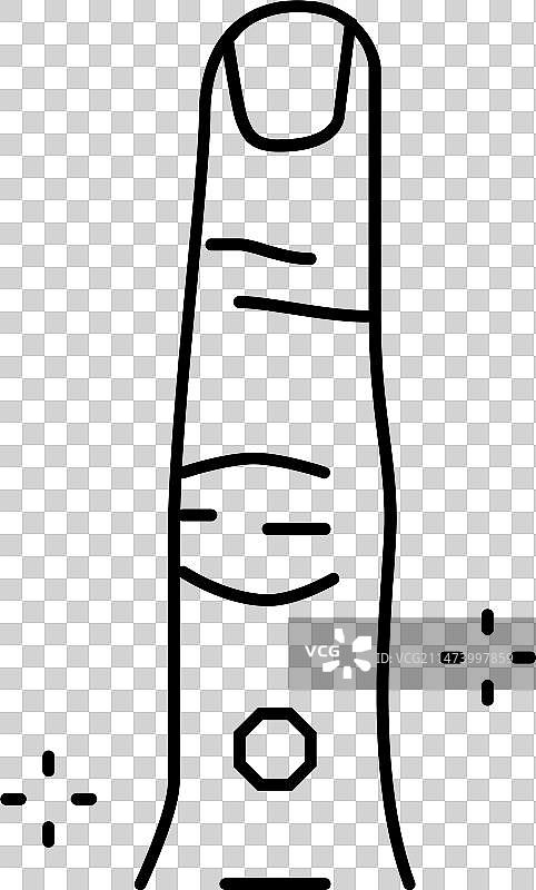 手指穿刺线条图标图片素材