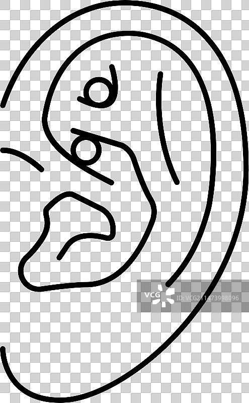 白嘴鸦穿刺耳环线图标图片素材