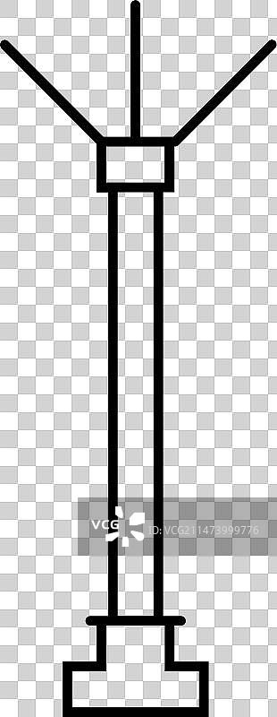 避雷针电气工程师线性图标图片素材