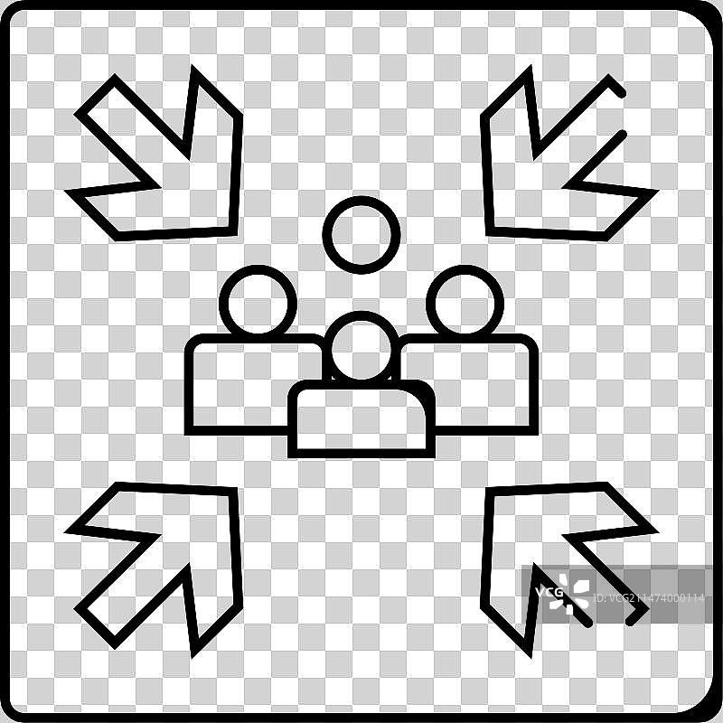 消防集合点紧急线路图标图片素材